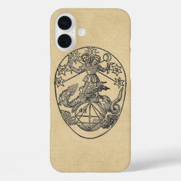 Coque Pour iPhone 16 Plus Symbole Hermaphrodite de Rebis Sepia