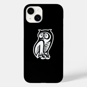 Coque Pour iPhone 14 Symbole hibou blanc