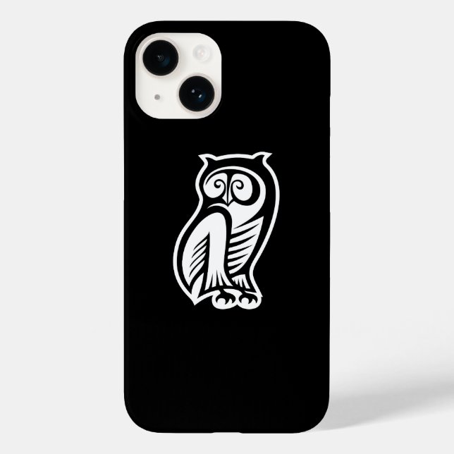 Coques Case-Mate iPhone Symbole hibou blanc (Verso)