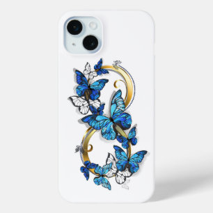 Coque Case-Mate iPhone Symbole infini de papillons Morpho bleus