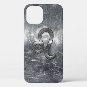 Coques Pour iPhone Symbole Leo Zodiac en Acier Argent