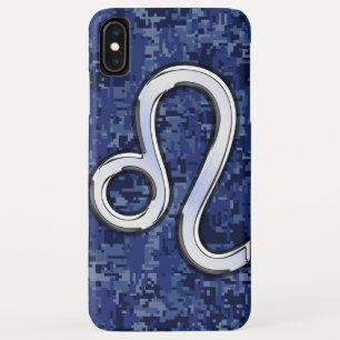 Coque Case-Mate Pour iPhone Symbole Leo Zodiac sur le camouflage numérique ble
