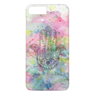 Case-Mate iPhone Case Symbole main HAMSA Aquarelle colorée