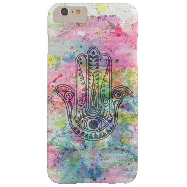 Coques Case-Mate iPhone Symbole main HAMSA Aquarelle colorée (Dos)