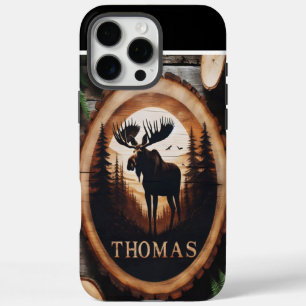 Coque iPhone 16 Pro Max Symbole Moose Silhouette