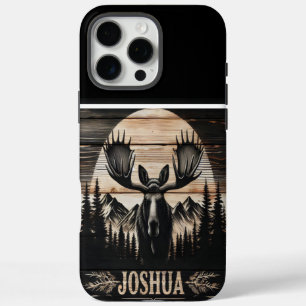 Coque iPhone 16 Pro Max Symbole Moose Silhouette