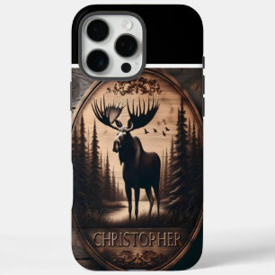 Coque iPhone 16 Pro Max Symbole Moose Wood