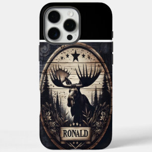 Coque iPhone 16 Pro Max Symbole Moose Wood