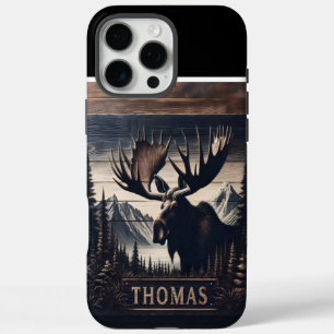 Coque iPhone 16 Pro Max Symbole orignal et montagne