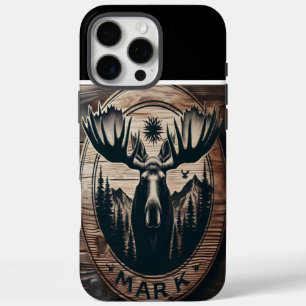 Coque iPhone 16 Pro Max SYMBOLE PERSONNALISÉ EN BOIS D'Oie