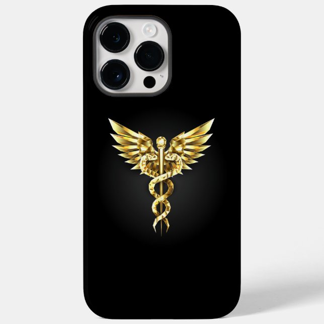 Coques Case-Mate iPhone Symbole Polygonal Or Caduceus (Verso)