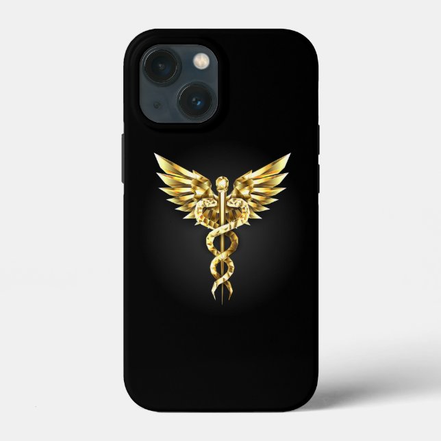 Coques Case-Mate iPhone Symbole Polygonal Or Caduceus (Verso)