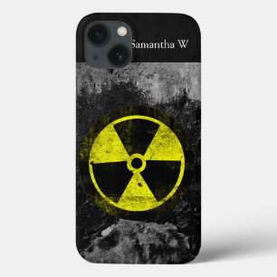 Etui iPhone 13 Symbole radioactif Grunge