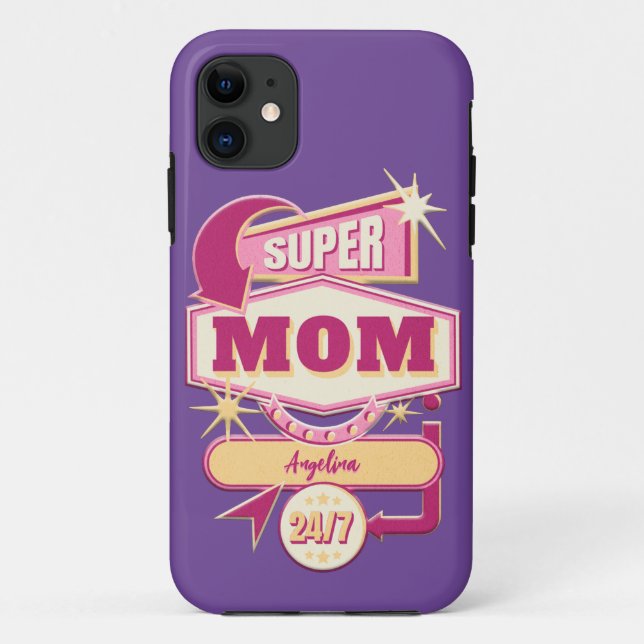 Coques Case-Mate iPhone SYMBOLE REtro Diner Super Maman (Dos)