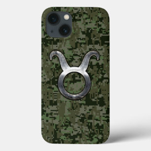 Etui iPhone Case-Mate Symbole Taurus sur Camo numérique vert