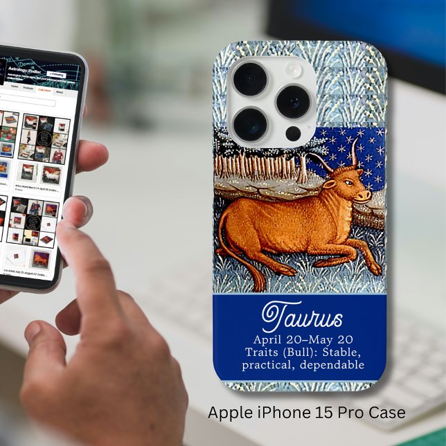 Coques Case-Mate iPhone Symbole Taurus Zodiac Bull fête d'anniversaire (Apple iPhone 15 Pro Case)