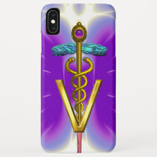 Etui iPhone Case-Mate SYMBOLE VÉTÉRINAIRE DE CADUCE D'OR / Fuchsia viole