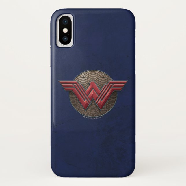 Coques Case-Mate iPhone Symbole Wonder Woman sur les cercles concentrés (Dos)
