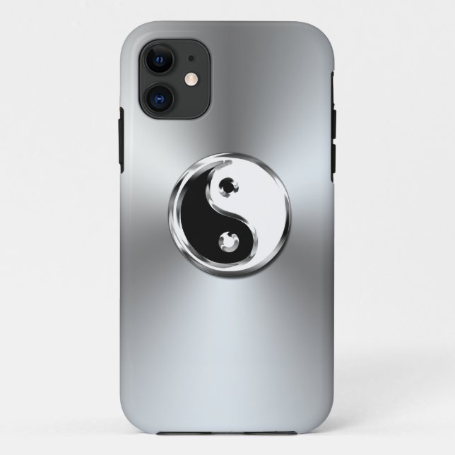 Coques Case-Mate iPhone Symbole Yin-Yang en acier (Dos)