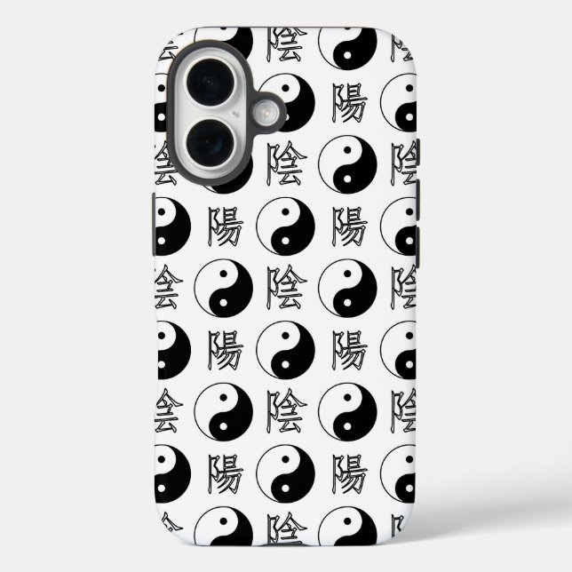Coques Case-Mate iPhone SYMBOLE YINyang Blanc Motif chinois (Verso)