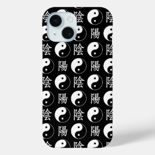 Coque Case-Mate iPhone Symbole Yinyang noir Motif de texte chinois