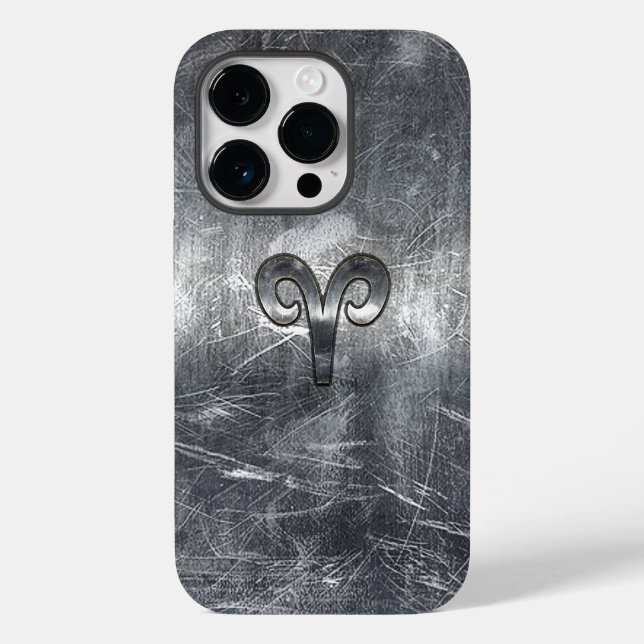 Coques Case-Mate iPhone Symbole Zodiaque Aries en style Argent (Verso)