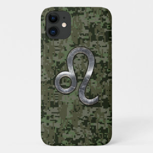 Coques Pour iPhone SYMBOLE Zodiaque Léo Camouflage numérique vert