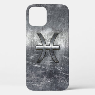 Etui iPhone Case-Mate Symbole zodiaque Pisces en Acier Grunge Imprimer