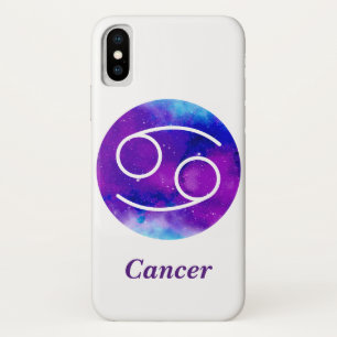 Case-Mate iPhone Case Symbole Zodiaque tendance Cancer Nebula violette