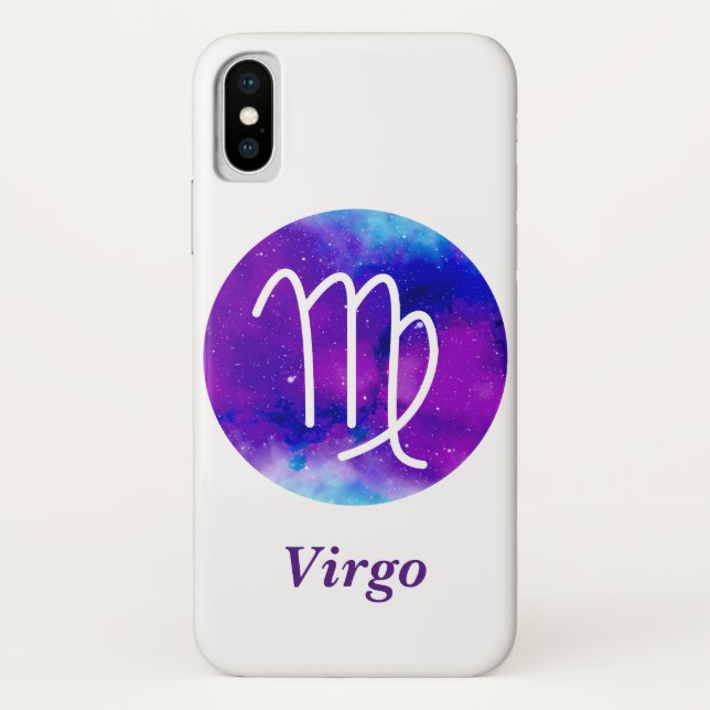 Coques Case-Mate iPhone Symbole Zodiaque tendance Virgo Purple Nebula (Dos)