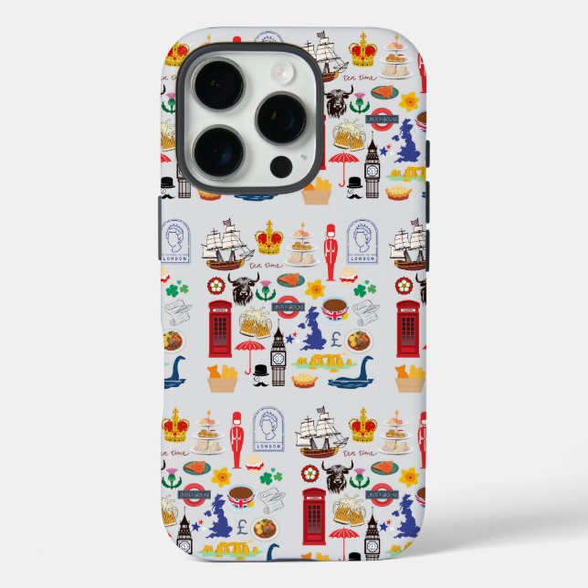 Coques Case-Mate iPhone Symboles britanniques du Royaume-Uni (Verso)