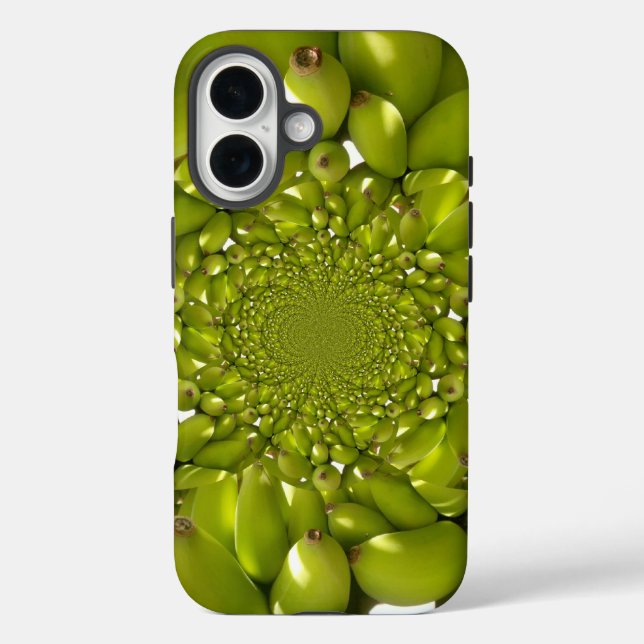 Coques Case-Mate iPhone Symétrie Tropicale | Kaléidoscope de Banane Verte  (Verso)