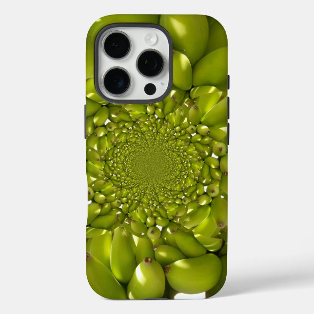 Coques Case-Mate iPhone Symétrie Tropicale | Kaléidoscope de Banane Verte  (Verso)