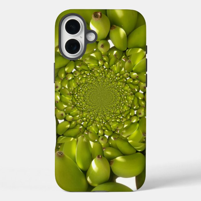 Coques Case-Mate iPhone Symétrie Tropicale | Kaléidoscope de Bananes Verte (Verso)