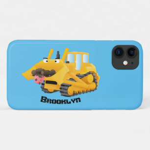 Case-Mate iPhone Case Sympa joli caractère de dessin animé au bulldozer 