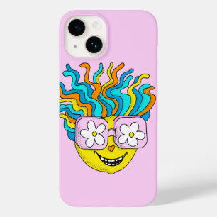 Coque Case-Mate iPhone Sympathique caractère souriant avec lunettes roses