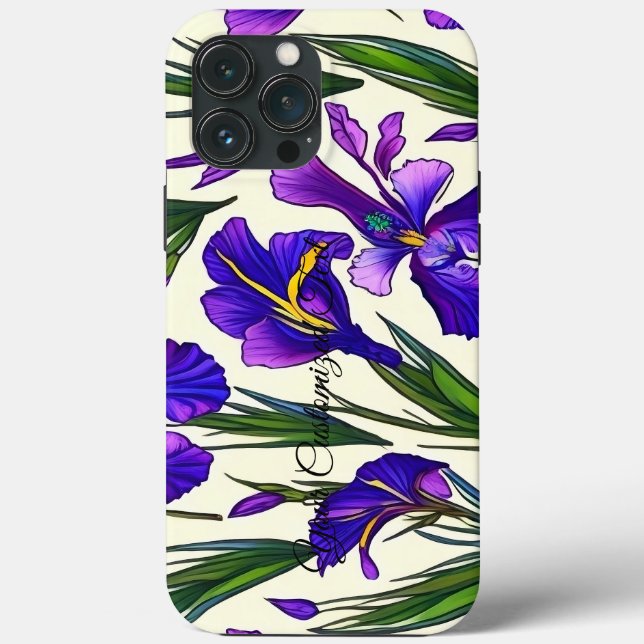 Coques Case-Mate iPhone Symphonie de jardin : Iris Floral (Verso)