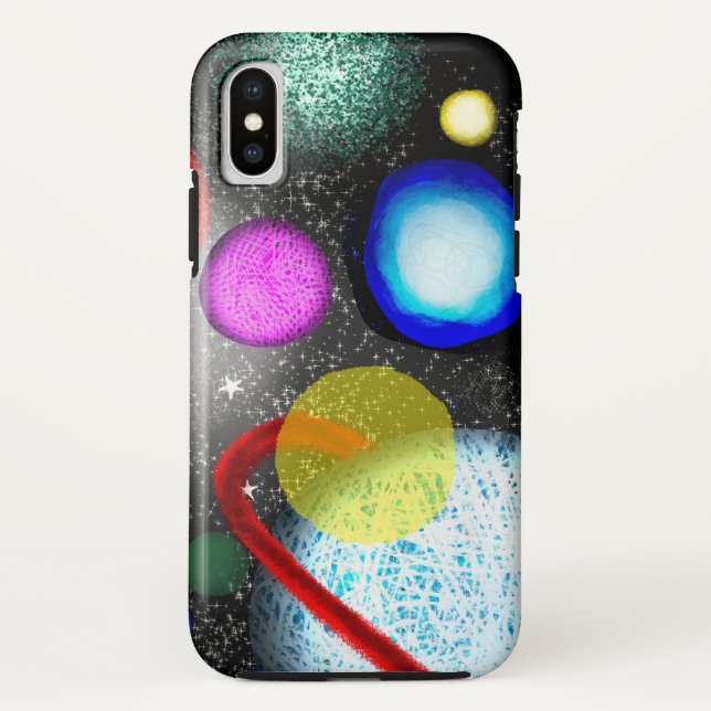 Coques Case-Mate iPhone système solaire espace ovni UFO  (Dos)
