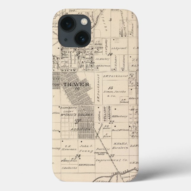 Coques Case-Mate iPhone T17S R23E Tulare County Section Map (Verso)