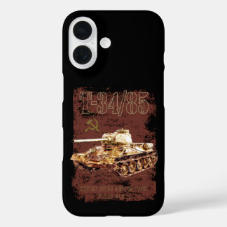 Coque Pour iPhone 16 T-34-85 Union soviétique - Tank moyen de 2ÈME GUER