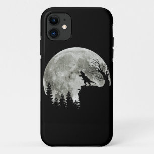 Case-Mate iPhone Case T Rex debout au Lune de Montagne Halloween
