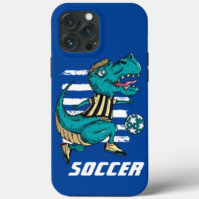 Coques Case-Mate iPhone T-Rex Soccer Player Sports (Verso)