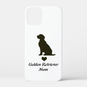 Case-Mate iPhone Case T-Shirt Chien Silhouette Maman Golden Retriever Cœ