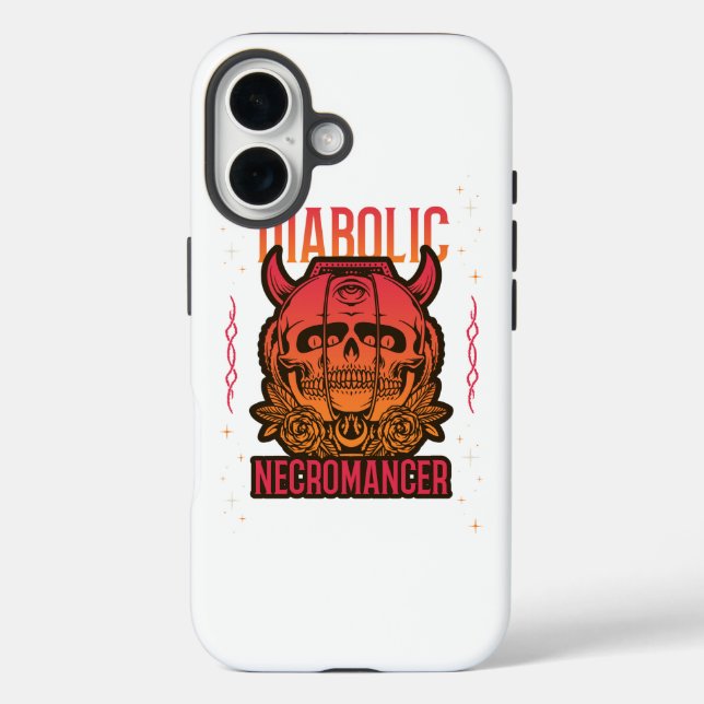 Coques Case-Mate iPhone T-shirt crâne gothique d'Halloween (Verso)