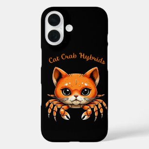 Coque Pour iPhone 16 T-shirt Créature de Crabe de Chat Mignon Drôle pou