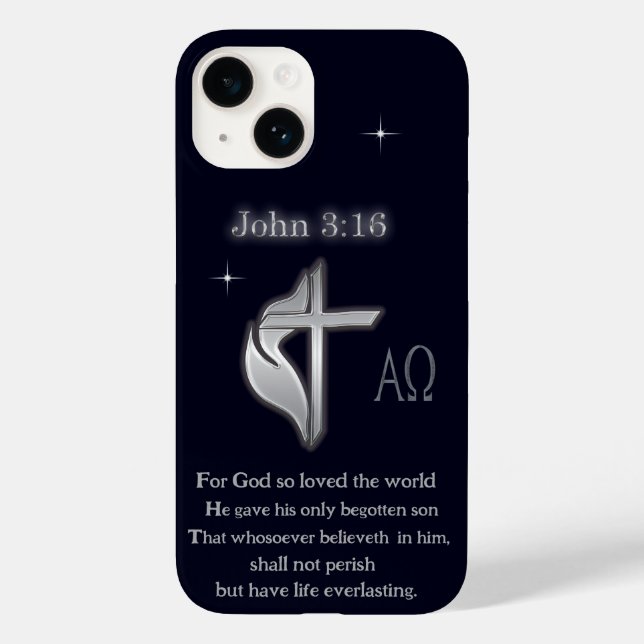 Coques Case-Mate iPhone T-shirts John 3:16 (Verso)