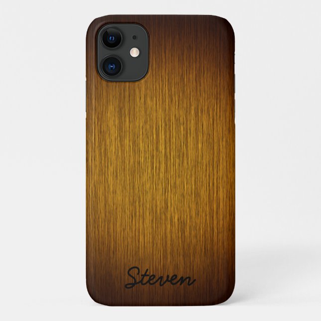 Coques Case-Mate iPhone Tabac gris personnalisé Sunburst Wood (Dos)