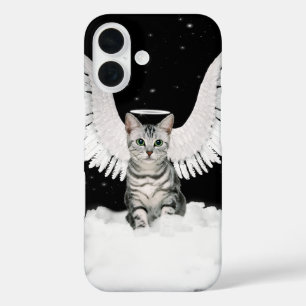 Coque Pour iPhone 16 Tabby Cat Guardian Angel avec ailes