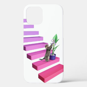Case-Mate iPhone Case Tabby Chat et Plante sur escaliers