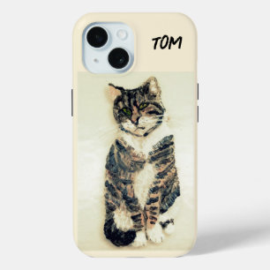 Coque Case-Mate iPhone Tabby Peinture de chat personnalisée